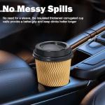 12 oz Disposable Coffee Cups with Lids - 90 Pack