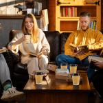 12 oz Disposable Coffee Cups with Lids - 90 Pack