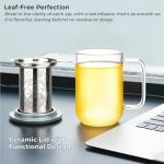 Aquach 18oz Glass Tea Cup with Infuser