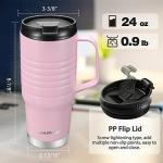 24 oz Stainless Steel Travel Mug with Handle