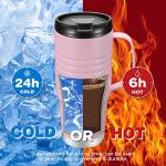 24 oz Stainless Steel Travel Mug with Handle