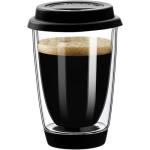 Double-Walled Glass Coffee Mug with Silicone Lid