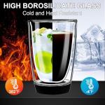 Double-Walled Glass Coffee Mug with Silicone Lid