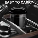 Double-Walled Glass Coffee Mug with Silicone Lid