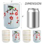 Set of 4 Japanese Ceramic Teacups, 11 Oz