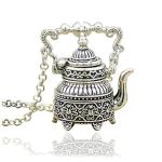 Vintage Silver Victorian Tea Pot Cup Charm Necklace