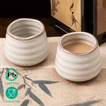 Cute Retro Grey Ceramic Tea Cup Set 4pcs
