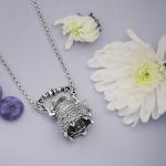 Vintage Silver Victorian Tea Pot Cup Charm Necklace