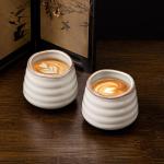 Cute Retro Grey Ceramic Tea Cup Set 4pcs