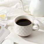 Large Stackable Ceramic Coffee Mugs Set of 4