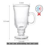 ZENFUN Set of 6 Glass Irish Coffee Mugs