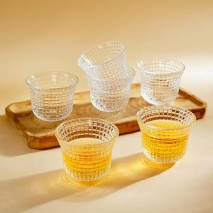 Set of 6 Mini Japanese Glass Tea Cups