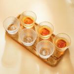 Set of 6 Mini Japanese Glass Tea Cups