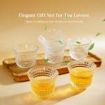 Set of 6 Mini Japanese Glass Tea Cups
