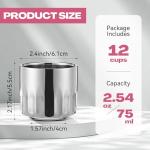 LemonRoad 12 Pack Stainless Steel Espresso Cups