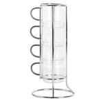 Gibson Soho Stackable Glass Espresso Cups Set
