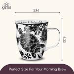 Boho Sea Turtle Black and White Coffee Mug