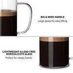 16 oz Glass Coffee Mugs Set of 6