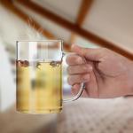 16 oz Glass Coffee Mugs Set of 6