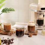 Double Walled Glass Coffee Mugs - 4-Pack