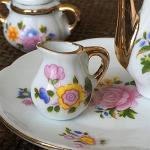 Miniature Porcelain Tea Cup Set for Dollhouse