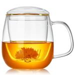 DOPUDO Large Glass Tea Mug with Infuser