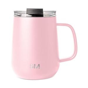 Blush Insulated Travel Coffee Mug with Handle