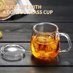 DOPUDO Large Glass Tea Mug with Infuser