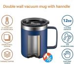 Pink Double Wall Insulated Coffee Mug 12oz