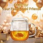 DOPUDO Large Glass Tea Mug with Infuser