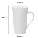 Simple White Ceramic Mugs Set of 2