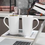 Simple White Ceramic Mugs Set of 2