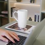 Simple White Ceramic Mugs Set of 2