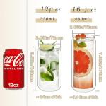 Double Wall Glass Tumbler with Bamboo Lid and Straw