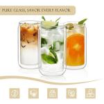 Double Wall Glass Tumbler with Bamboo Lid and Straw