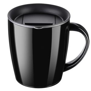Black Insulated Stainless Steel Travel Coffee Mug