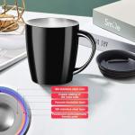 Black Insulated Stainless Steel Travel Coffee Mug