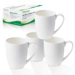 Elegant Bone China Coffee Mug Set - 4 Pieces