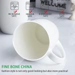 Elegant Bone China Coffee Mug Set - 4 Pieces