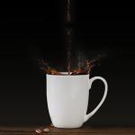 Elegant Bone China Coffee Mug Set - 4 Pieces