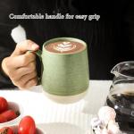 Hasense Green Porcelain Coffee Mug Set of 4