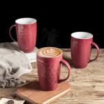 AmorArc Set of 6 Burgundy Extra Large Mugs