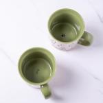 Ceramic Large Coffee Mugs Set With Dog Patterns