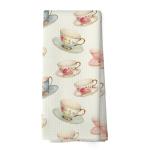 Vintage Floral Teacups and Towels for Tea Lovers