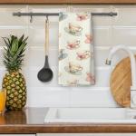 Vintage Floral Teacups and Towels for Tea Lovers