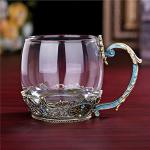 Personalized Glass Tea Cup for Hot Beverages