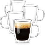 Double Walled Glass Coffee Mugs Set of 4
