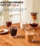 Double Walled Glass Coffee Mugs Set of 4