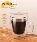 Double Walled Glass Coffee Mugs Set of 4
