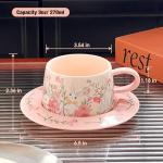 Adorable Pink Rabbit Mug with Saucer Set